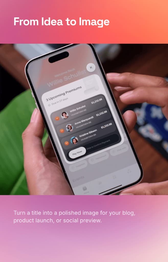 From Idea to Image template preview