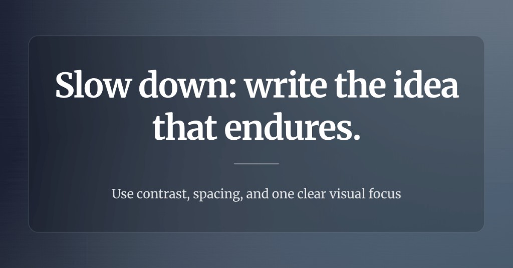 LinkedIn post image example with a clear background and readable headline