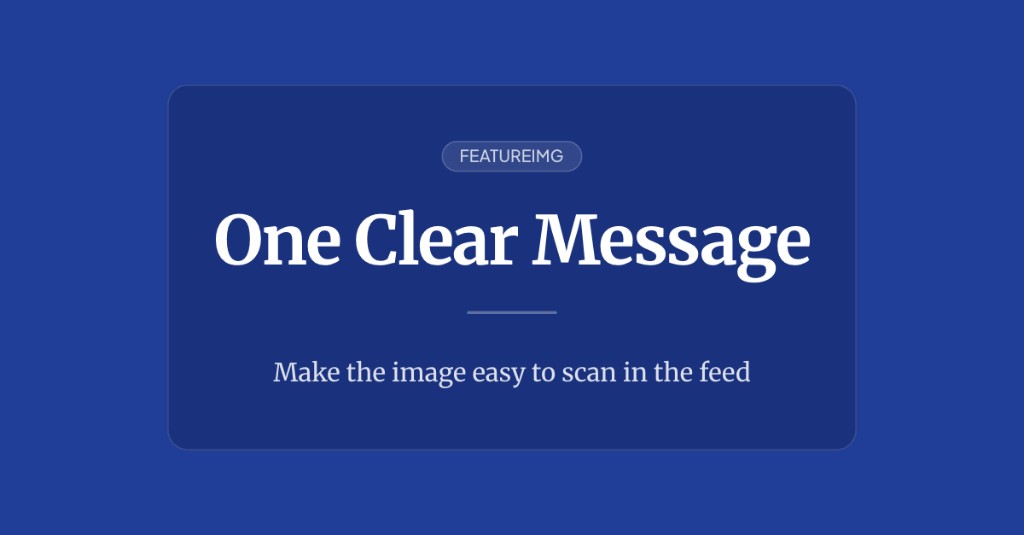Bold Twitter post image example with a large statement headline