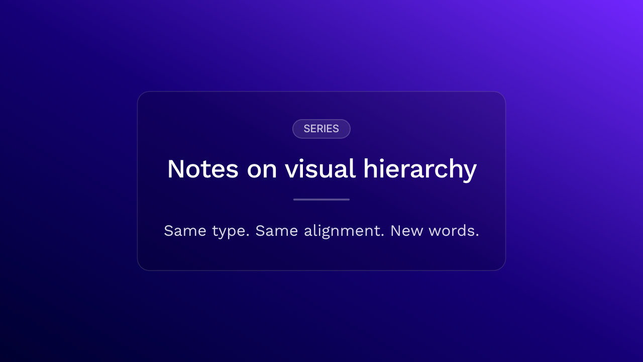 YouTube minimal thumbnail from the Clean Editorial template with a centered series title on a plain background