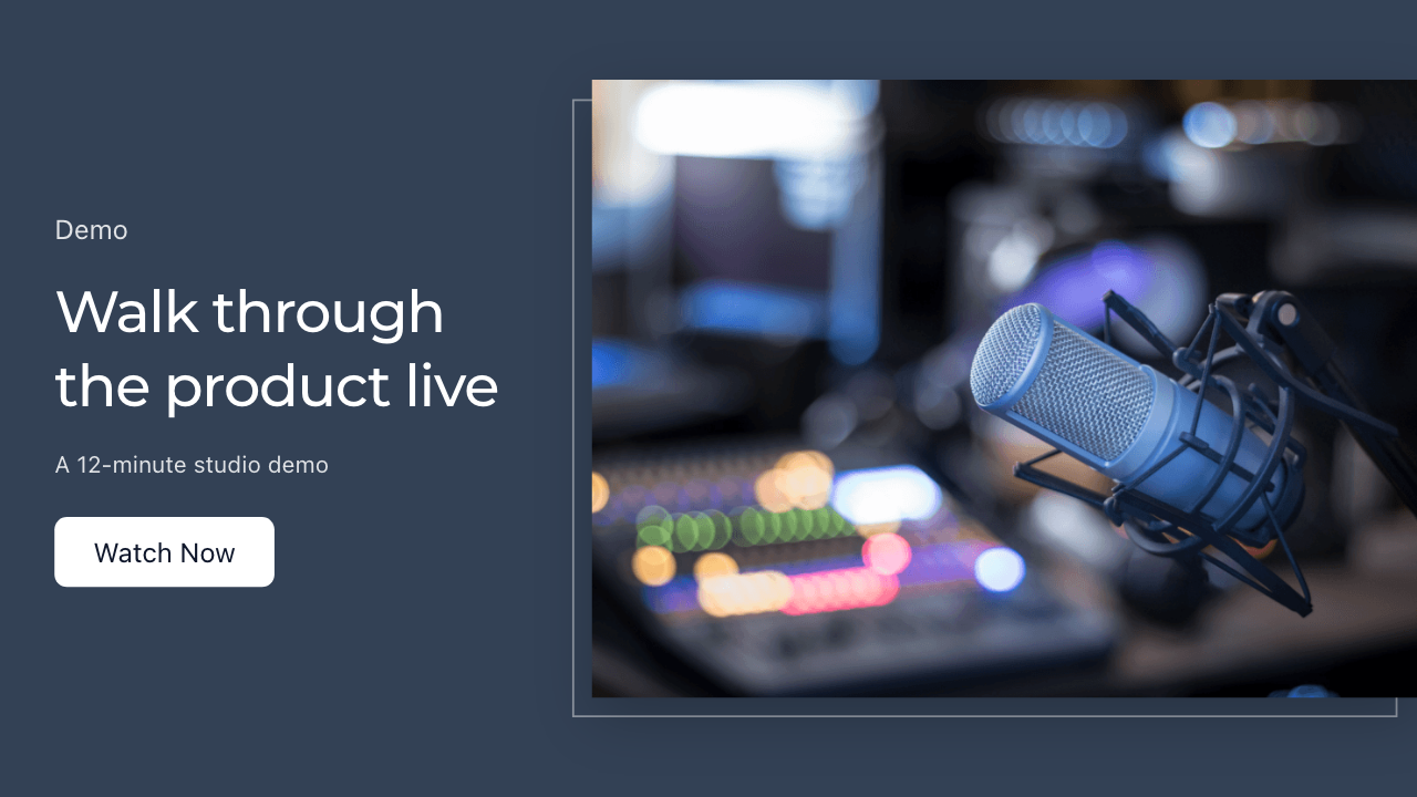 YouTube product demo thumbnail from the Video Split template with a studio still and a short walkthrough headline