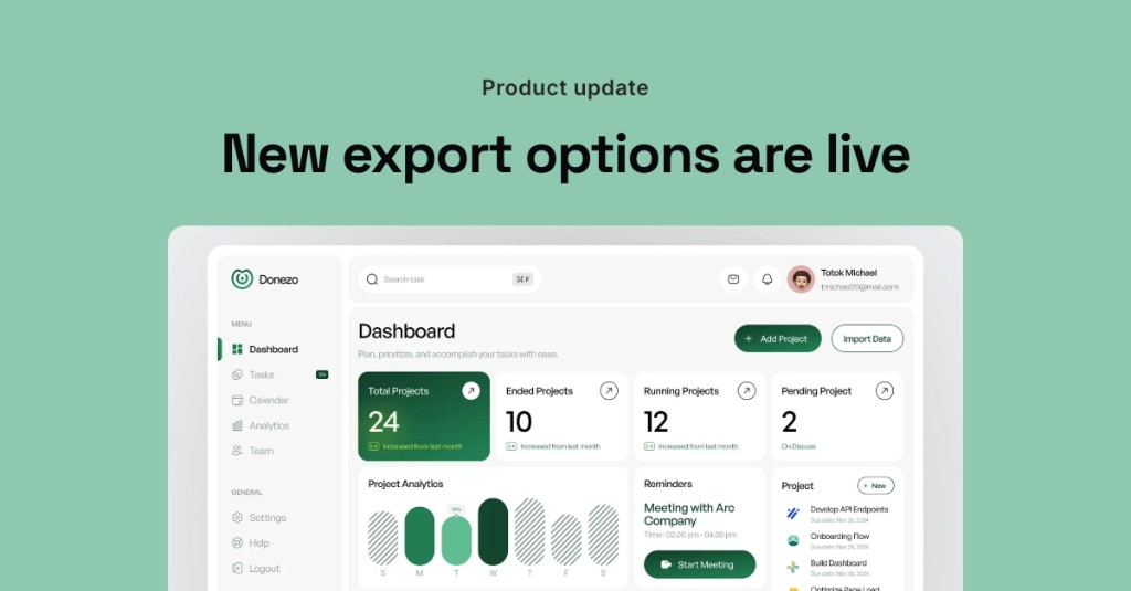 Product Update template preview for Product launches, updates, release notes